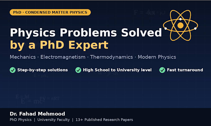 solve advanced physics problems and provide clear explanations