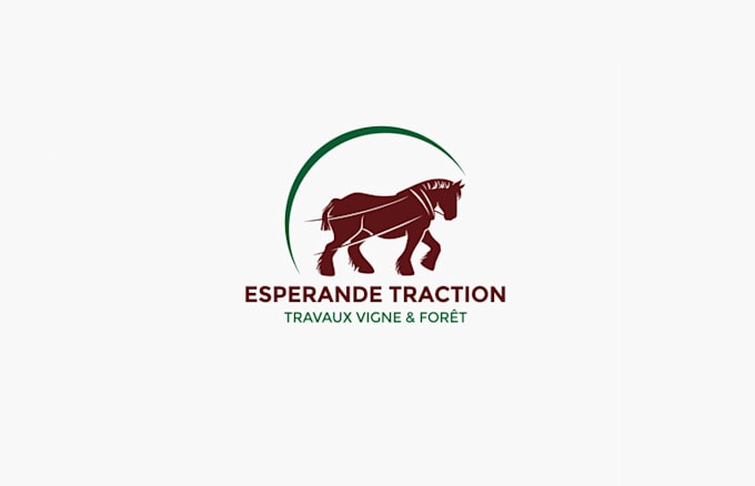 create working draft horses company logo