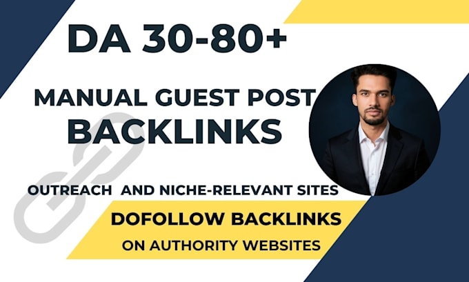 manually outreach and publish guest posts on high authority blogs