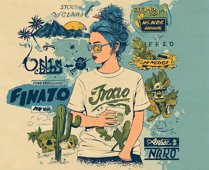 make vintage retro tshirt design for you