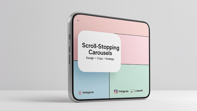 create 5 custom carousels with powerful copy design and ctas