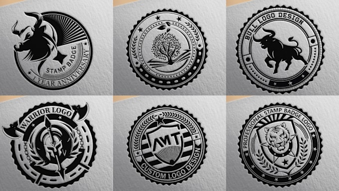 do stamp seal vintage retro badge logo design