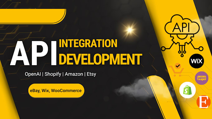 do API integration for openai, shopify, ebay, wix, amazon, woocommerce, etsy