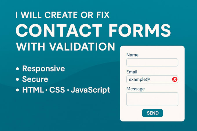 create or fix contact forms with validation