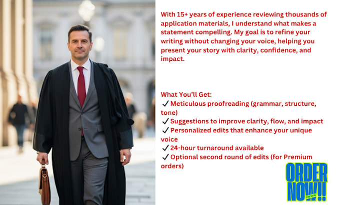edit and polish your law school personal statement or application essay