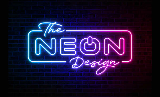 design stunning neon logo with glowing light effects