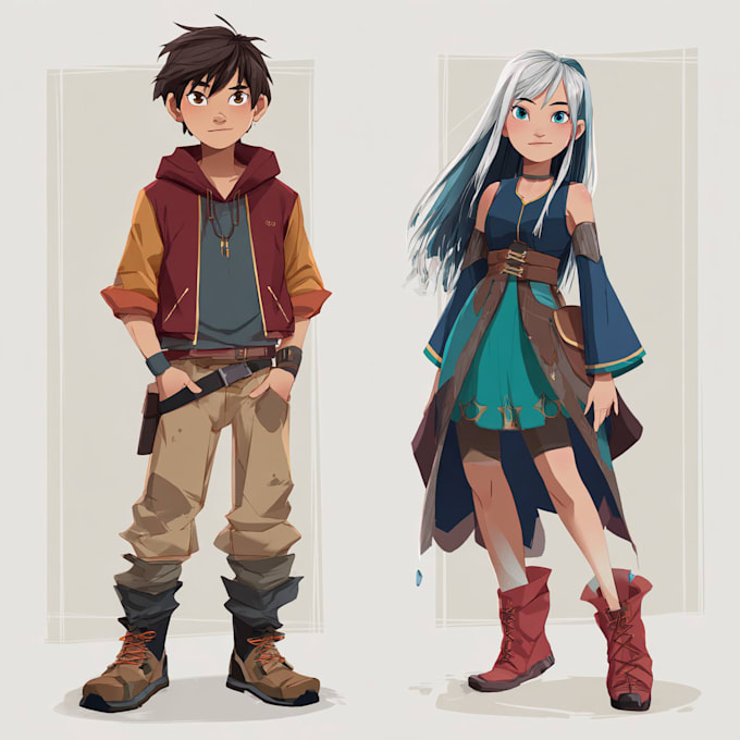 create a illustration anime or roleplaying character