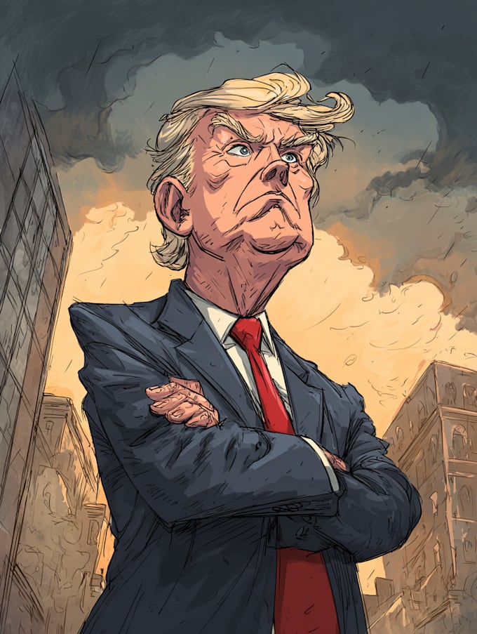 create a political or satirical cartoon