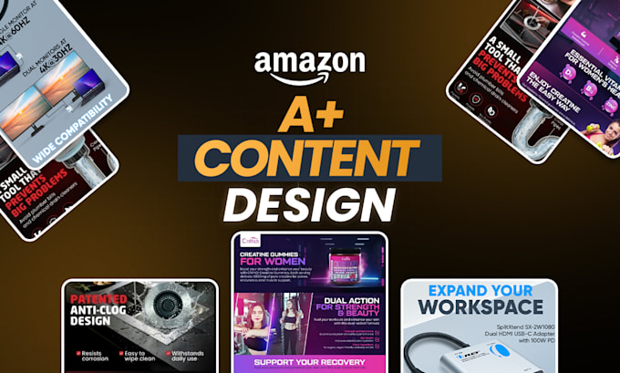 create amazon a plus content, image editing and  amazon ebc design