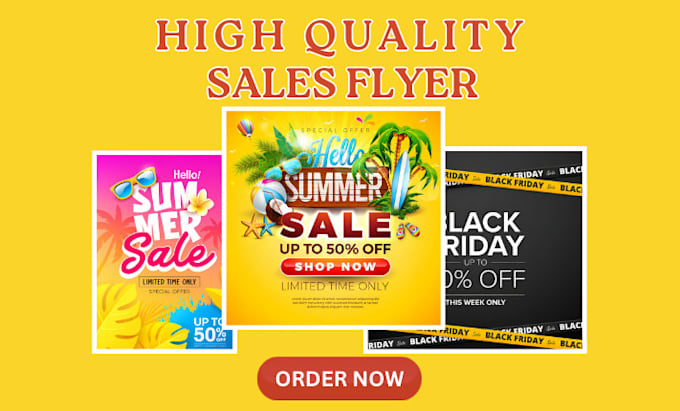 design sales flyer, sales sheet and sale brochure