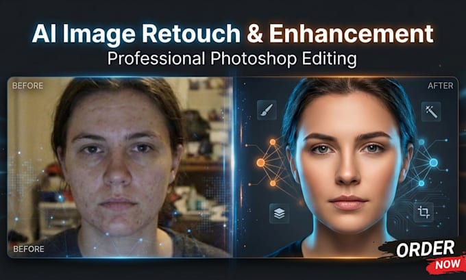 do ai image retouch edit photoshop image and do image enhancement image edit