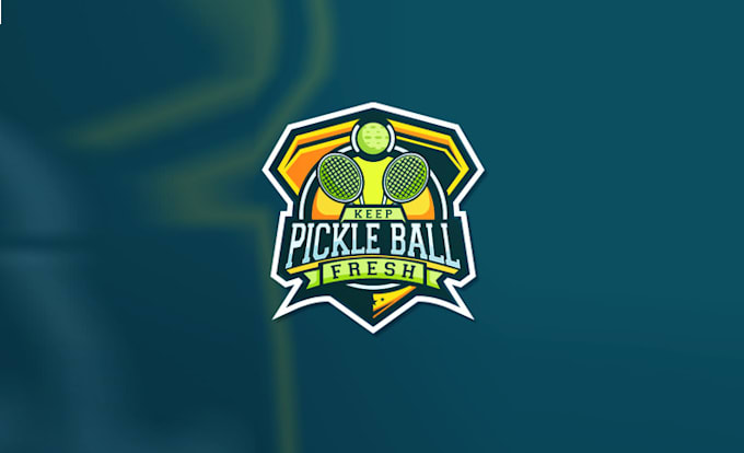 design evident minimal pickle ball logo