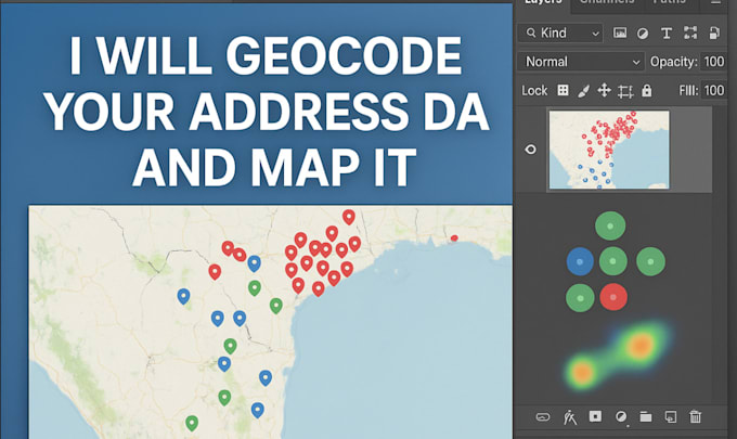 geocode your address data and map it