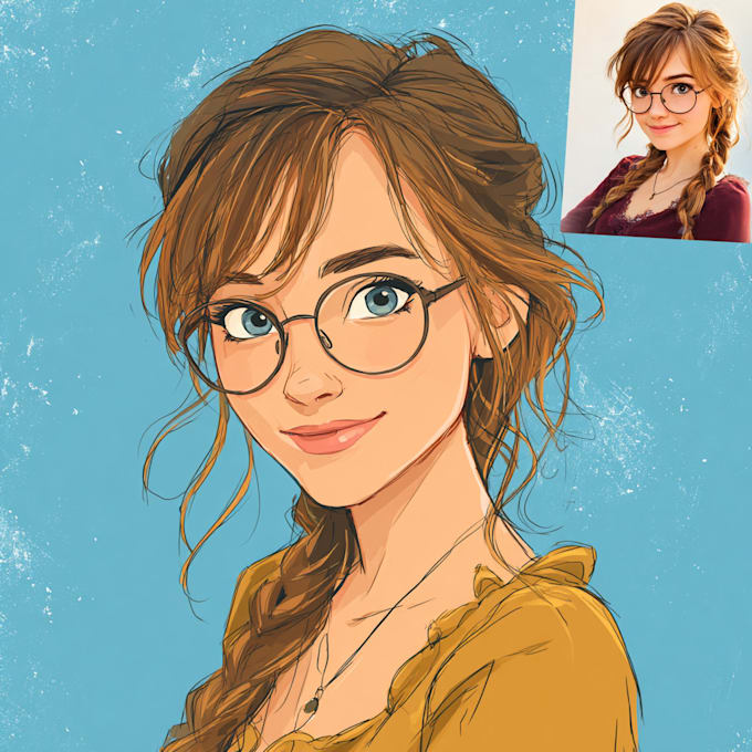 Drawing your photo into disney cartoon style portrait by Kellecarson ...