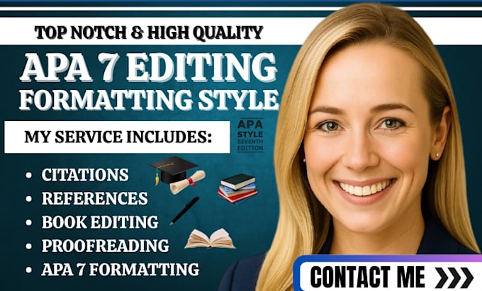 Edit and format your academic paper in apa 7 with citations and ...