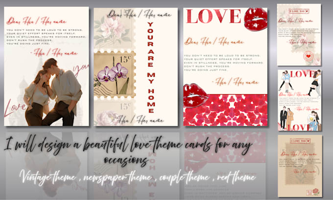 design custom beautiful love greetings cards with message