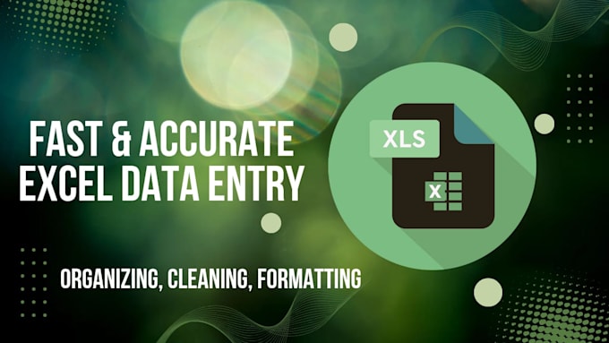 do professional data entry , formating and clean up in  excel