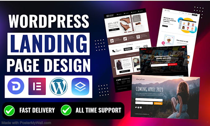 design a professional and responsive wordpress landing page