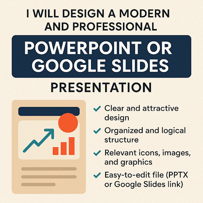 design a modern and professional powerpoint or google slides presentation