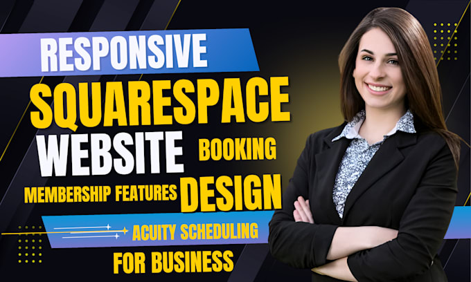 develop squarespace business website acuity scheduling, membership, booking site