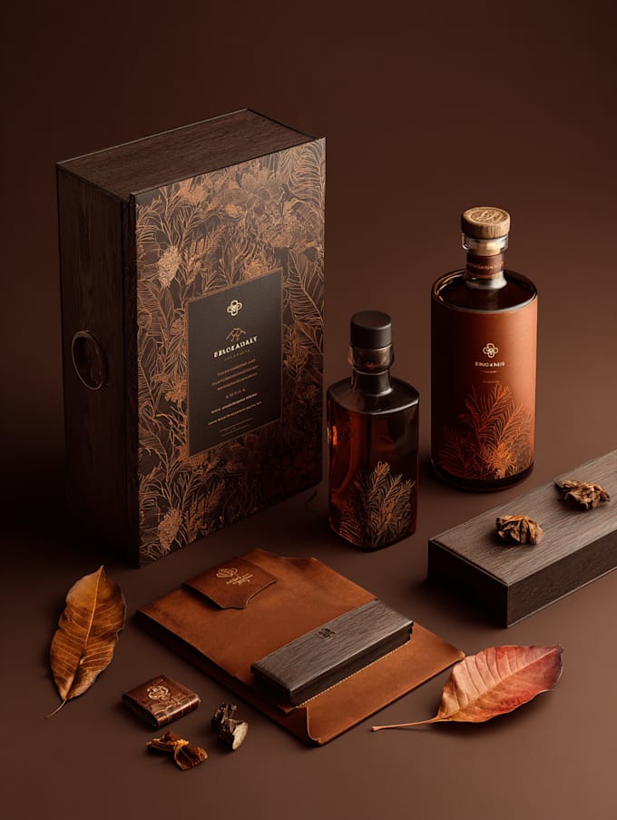 do modern and elegant product packaging and label design