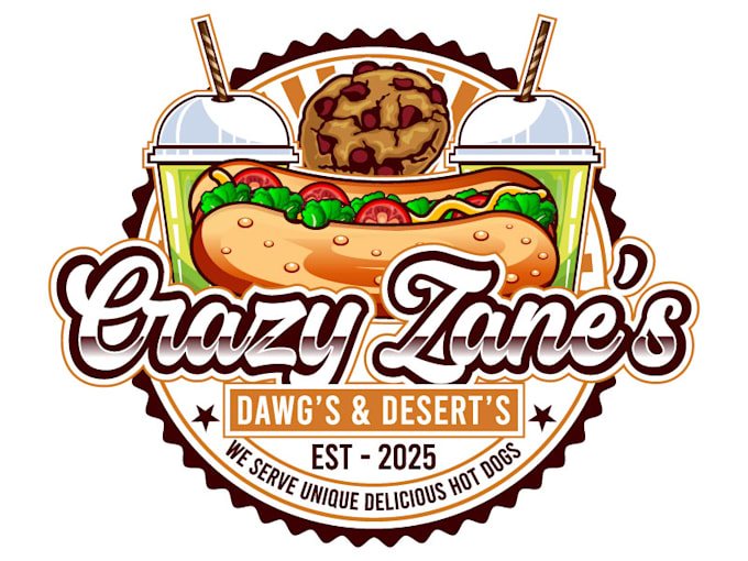 do a professional and custom hot dogs logo design