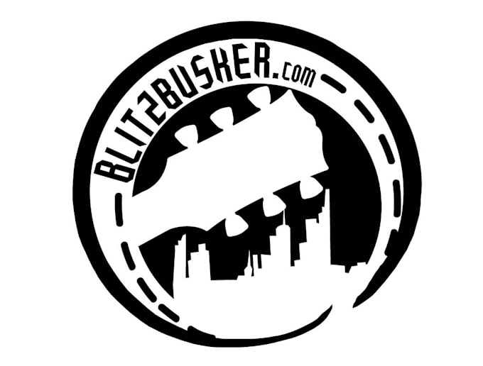 design modern awesome guitar logo