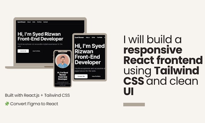 build a responsive react website with tailwind CSS