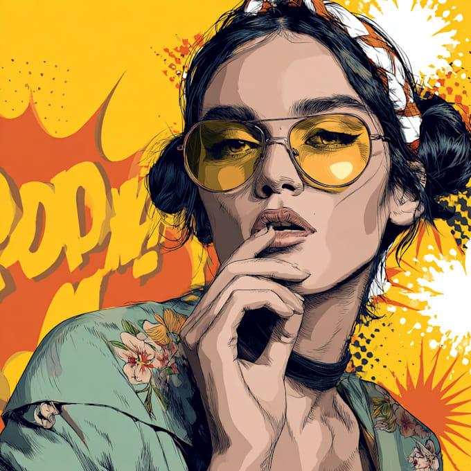 create a unique street pop art illustration unique style