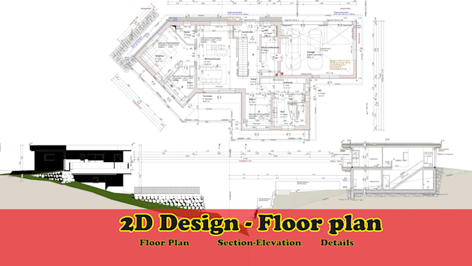 design floor plans, elevations, and sections using autocad