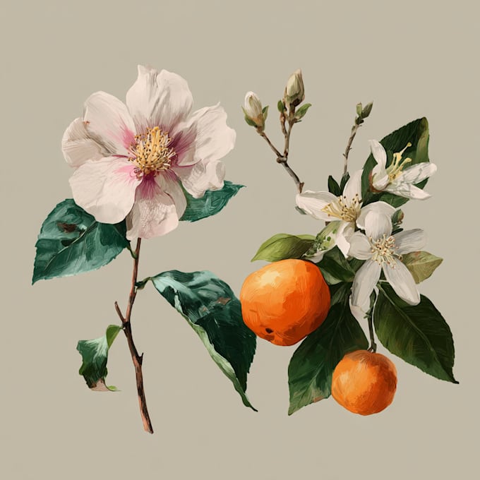 make a beautiful vintage botanical illustration poster