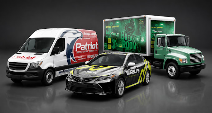make branding wrap design for car, van, truck or trailer