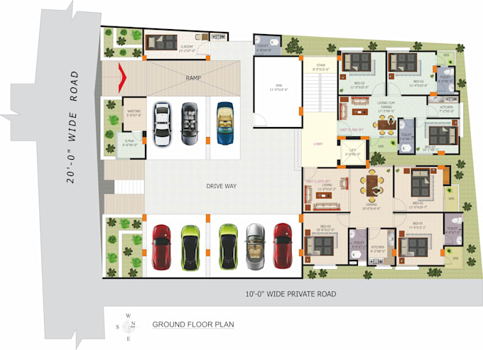 Sketch 2d Floor Plan Brochure By Saifuddin99