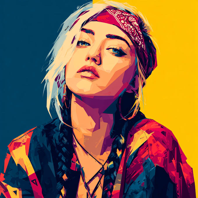 make a beautiful wpap pop art portrait for you