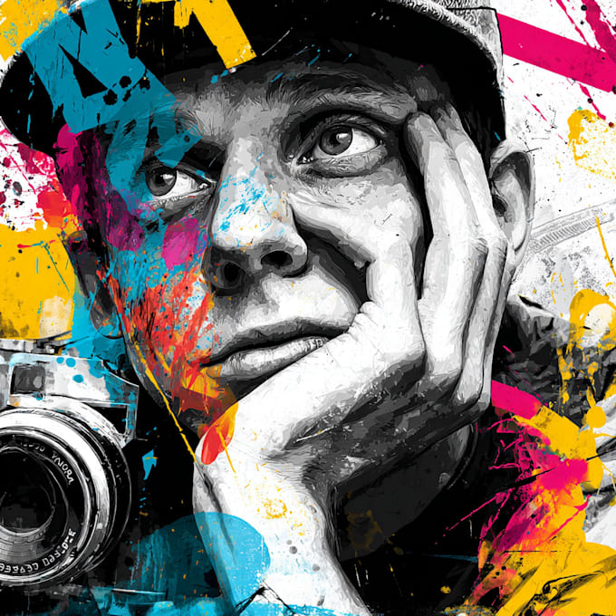 create pop art portrait in unique style