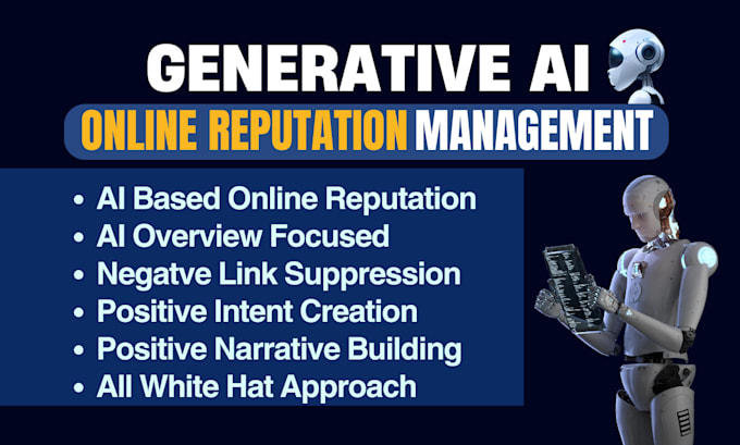 do ai based online reputation management ORM and suppress negative links