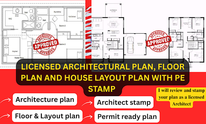 be your licensed architect to sign and seal architecture plan in md az pe il