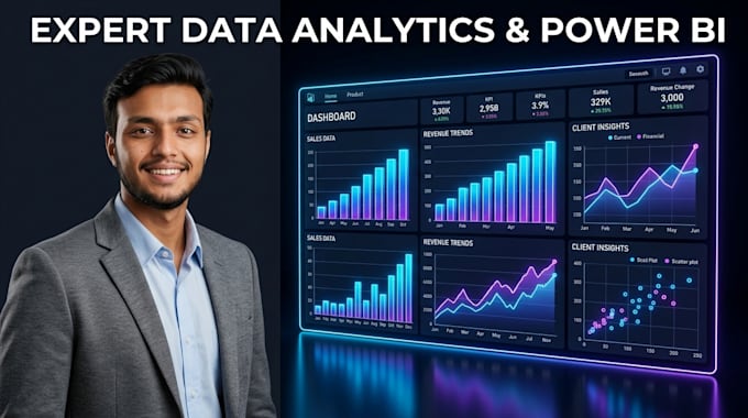 create power bi reports, excel dashboards and data analysis for you