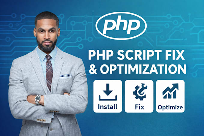 fix, customize, and optimize your PHP script and mysql database