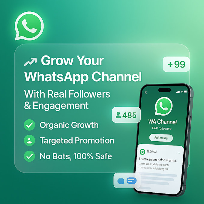 Grow your whatsapp channel with real followers and targeted promotion