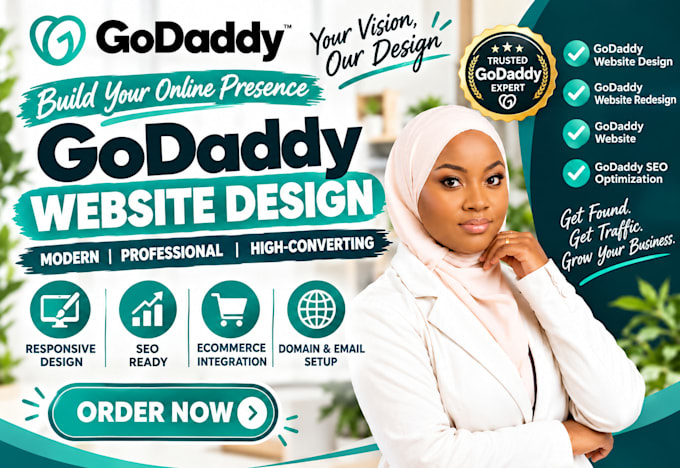 godaddy website design, godaddy website redesign, godaddy website, godaddy SEO
