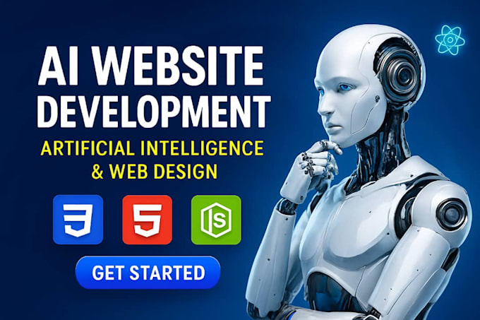 do custom ai website design full stack ai website ai chatbot front end developer