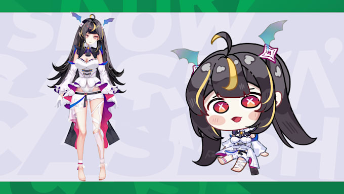 design and rig custom live2d chibi vtuber