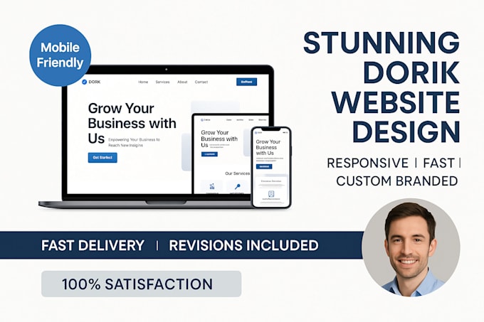 design a stunning and fully responsive dorik website for your business