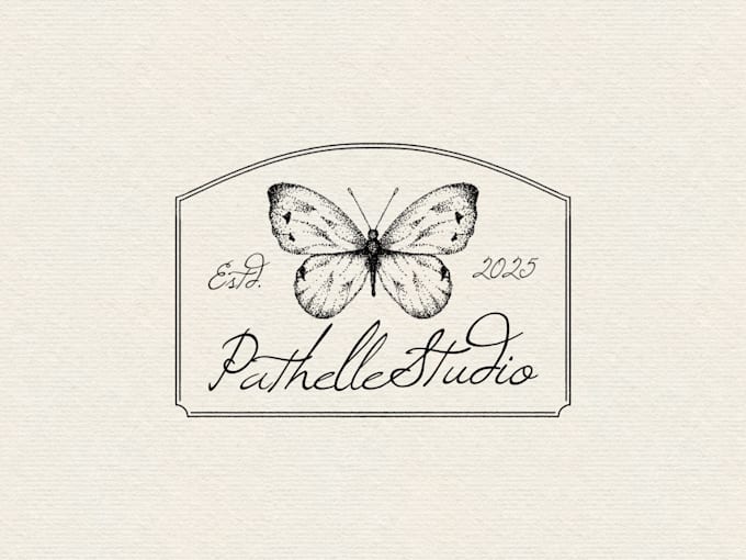 create hand drawn vintage retro logo design badge label