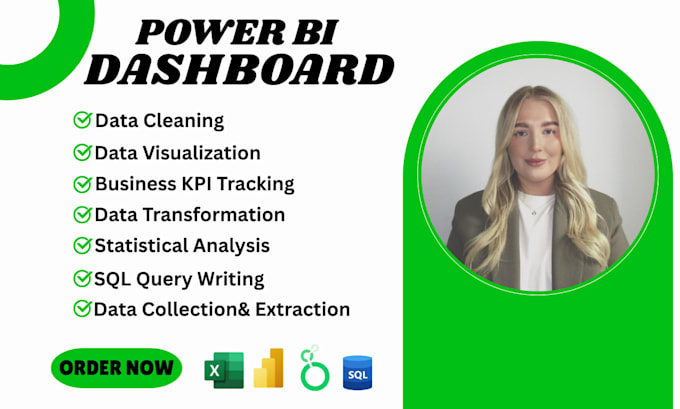build executive power bi dashboard with KPI report and data visualization