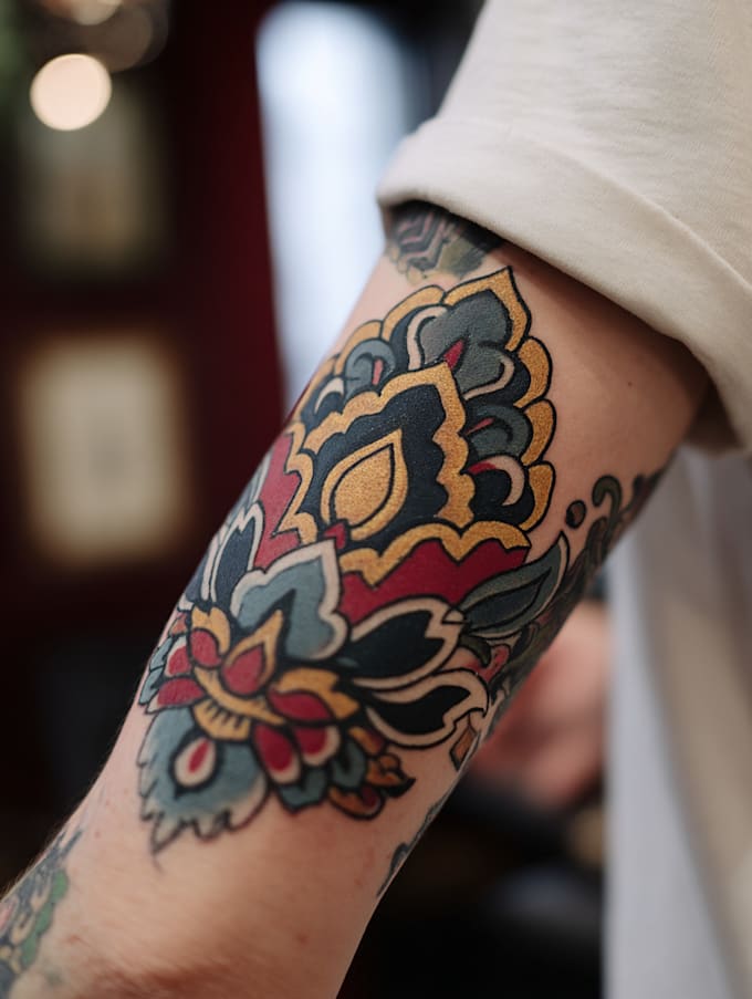 draw a custom tattoo design as a tattoo artist