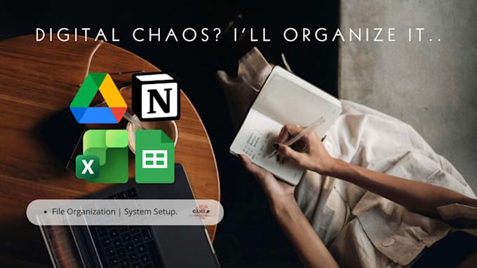 organize your google drive, notion, and digital files for your business