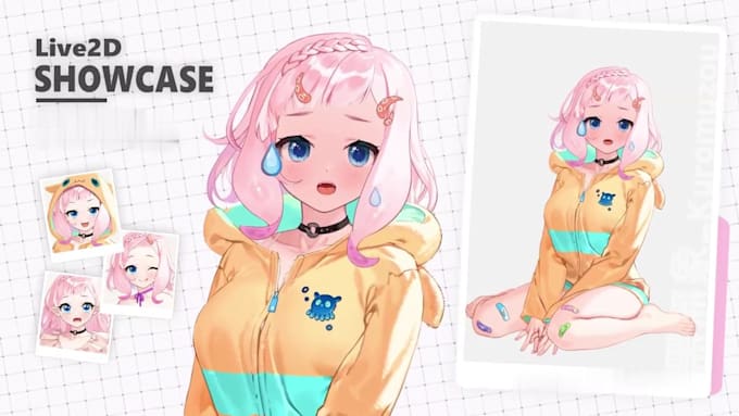 design and rig live 2d vtuber model 2d vtuber model vtuber commission vbridger