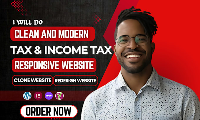 design tax website or income tax website using wix or wordpress